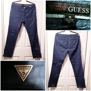 Guess Mens Size 33 Blue Pants